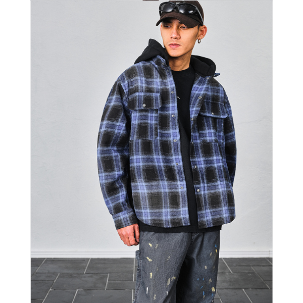 Front button design hoodie E1022
