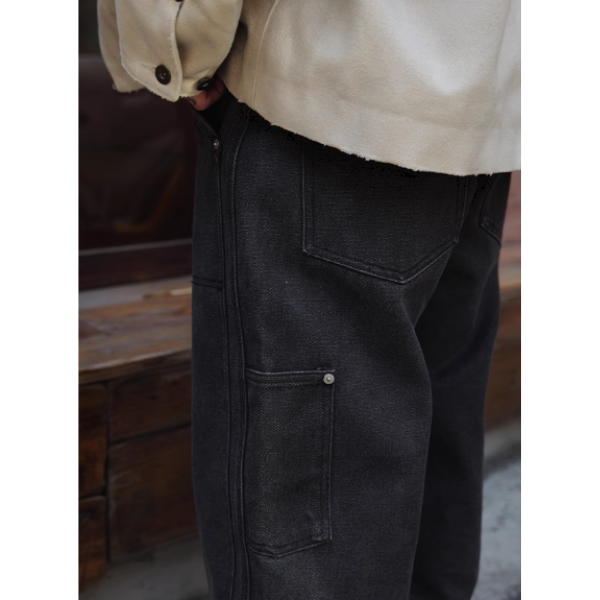 Wide silhouette design pants E006