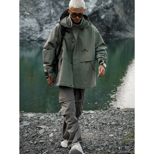 Front pocket design jacket E1019