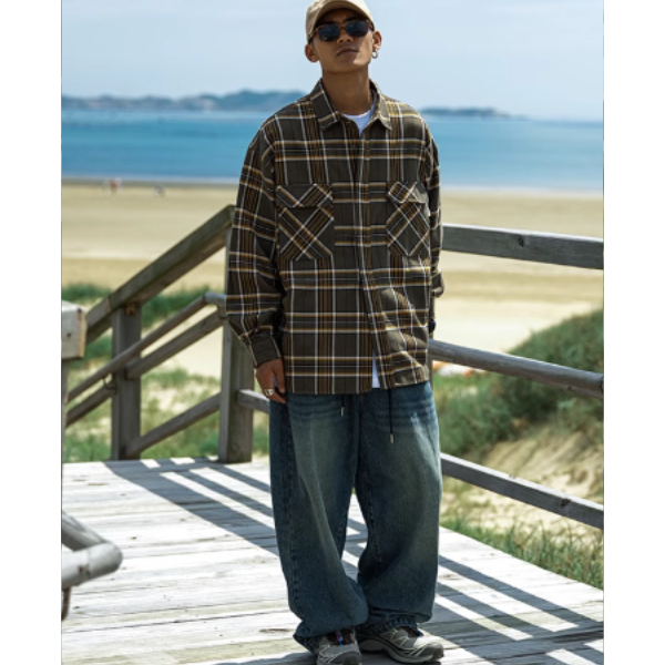 Front pocket design shirt E1029