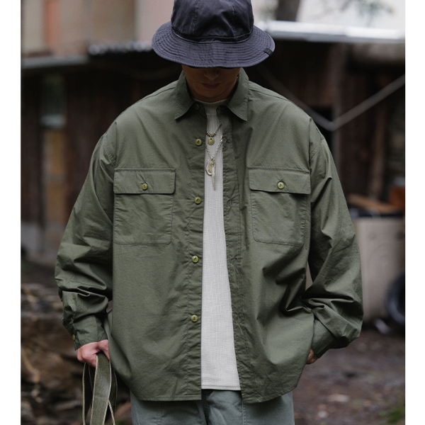 Front pocket design shirt E1002