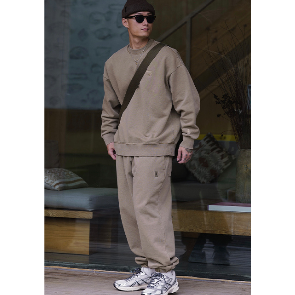 Front pocket design sweat pants E041