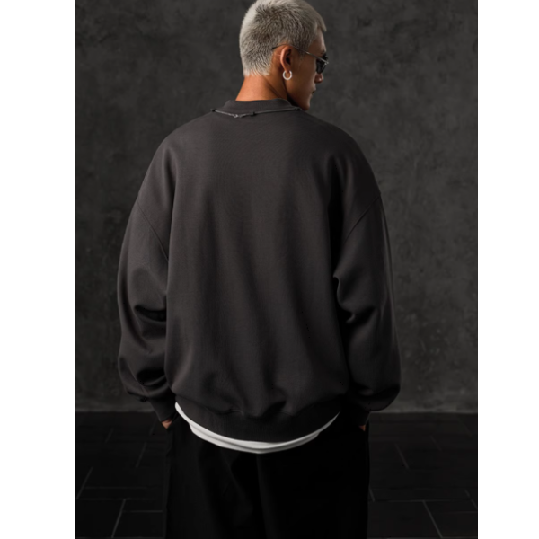 Plain color design sweat E1034