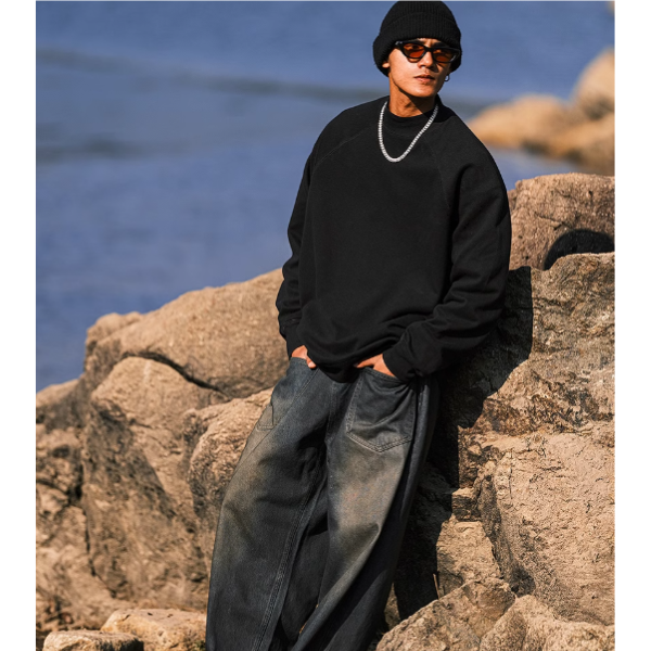 Plain color design sweat E1012