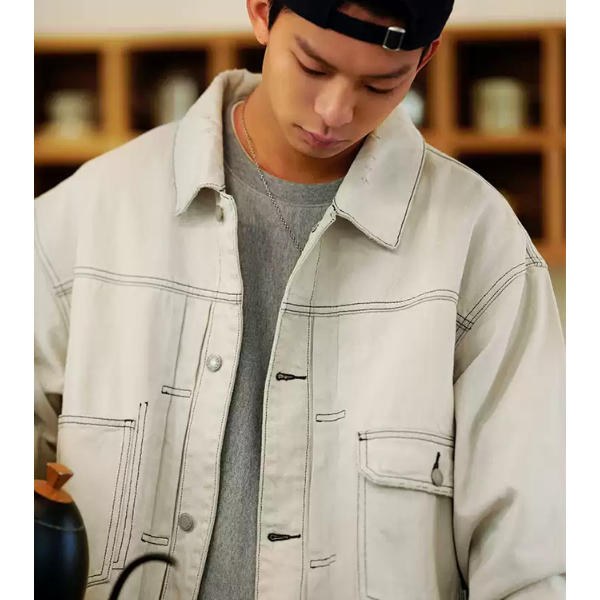 Front pocket design jacket E1045