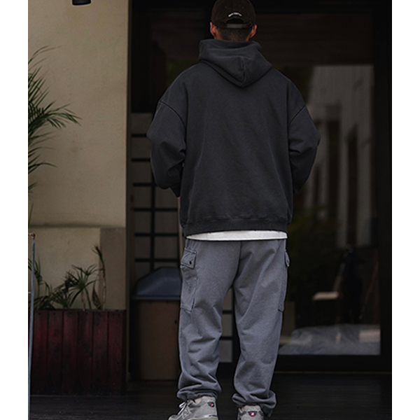 Side pocket design sweat pants E3003