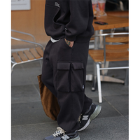 Side pocket design sweat pants E3005