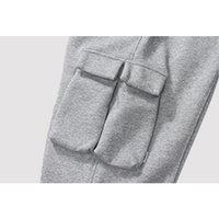 Side pocket design sweat pants E3005