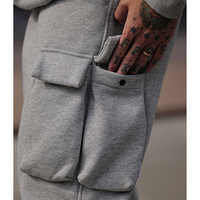 Side pocket design sweat pants E3005