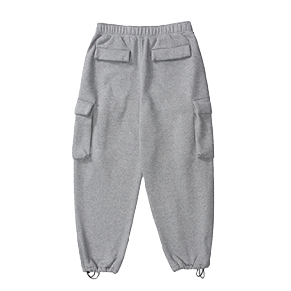 Side pocket design sweat pants E3005