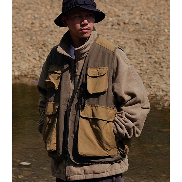 Front pocket design jacket E3020