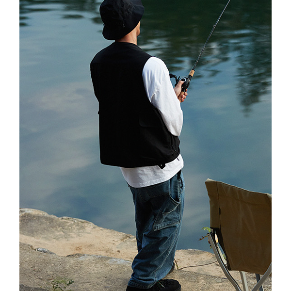 Front pocket design jacket E3020