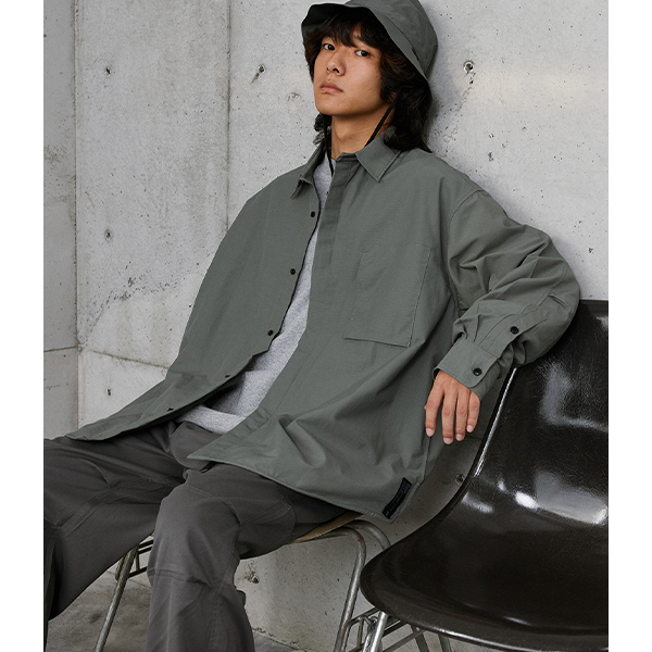 Front pocket design shirt E3024