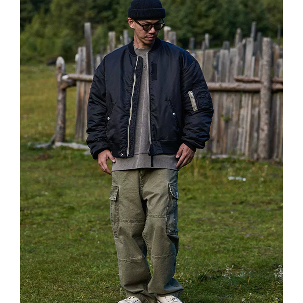 Front pocket design jacket E3027