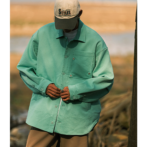 Front pocket design shirt E3034