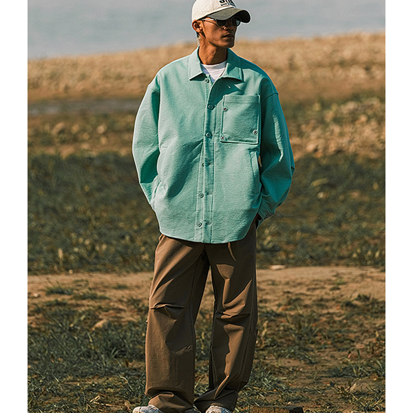 Front pocket design shirt E3034