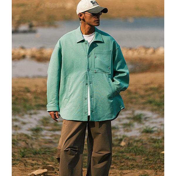 Front pocket design shirt E3034