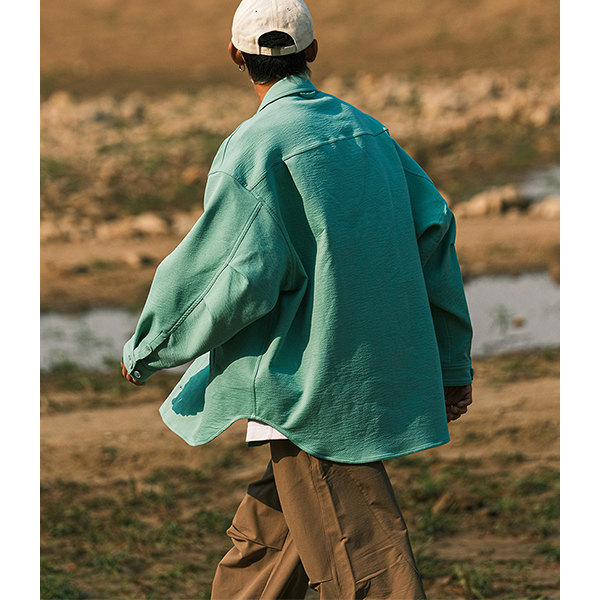 Front pocket design shirt E3034