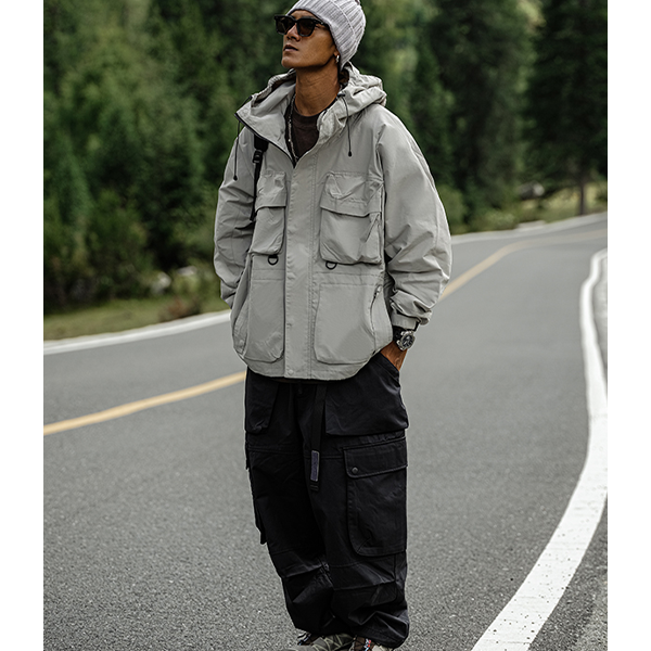 Front pocket design jacket E3036