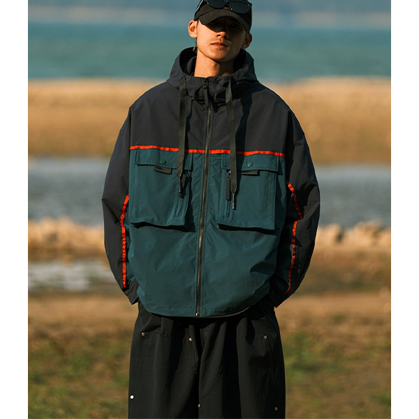 Front pocket design jacket E3042