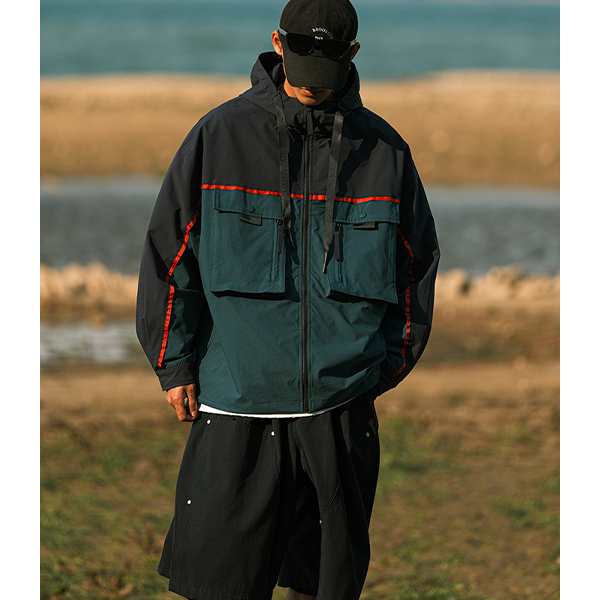 Front pocket design jacket E3042