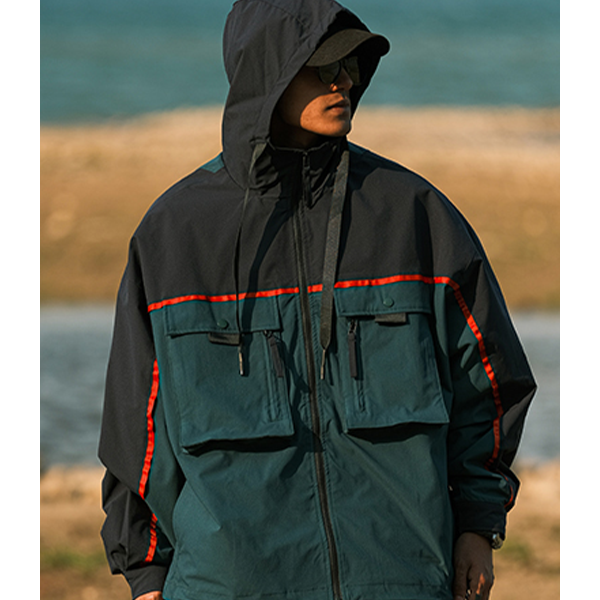 Front pocket design jacket E3042