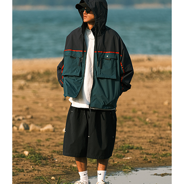 Front pocket design jacket E3042