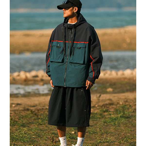 Front pocket design jacket E3042