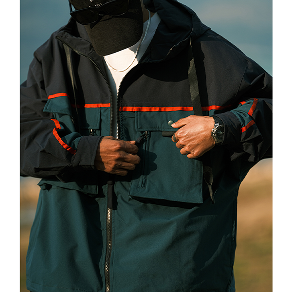 Front pocket design jacket E3042