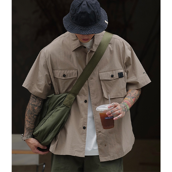 Front pocket design shirt E3051