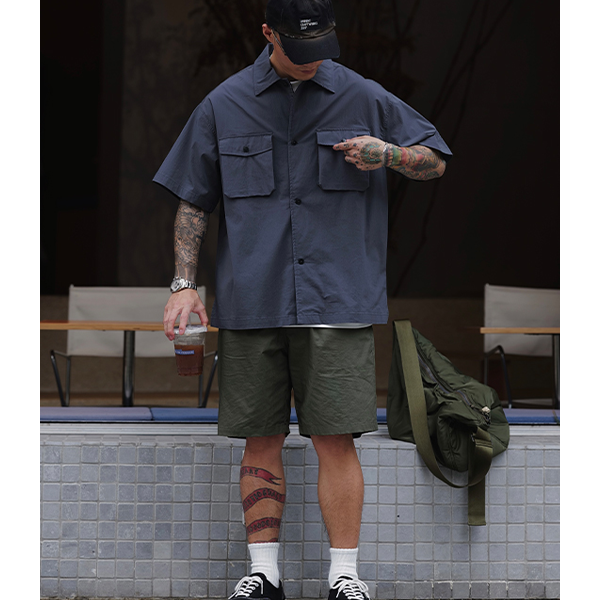 Front pocket design shirt E3051