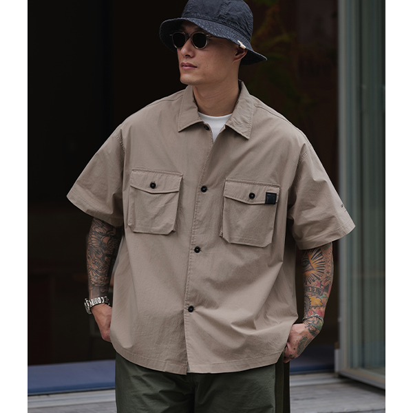 Front pocket design shirt E3051