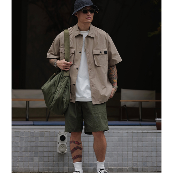 Front pocket design shirt E3051
