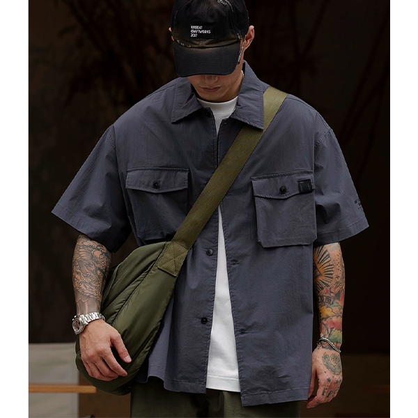 Front pocket design shirt E3051