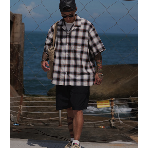 Front pocket design shirt E3052