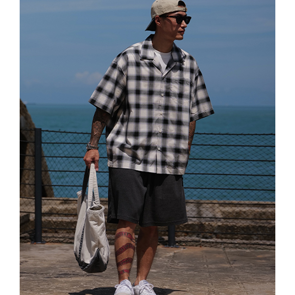 Front pocket design shirt E3052