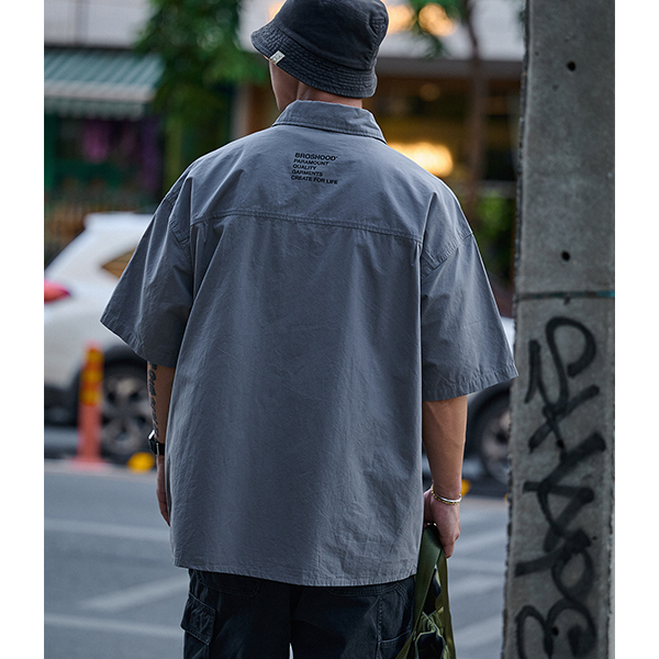 Front pocket design shirt E3055