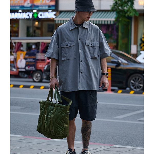 Front pocket design shirt E3055