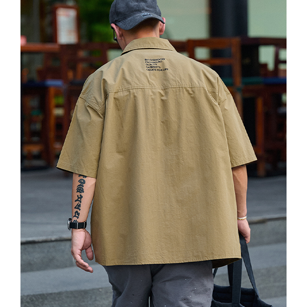 Front pocket design shirt E3055