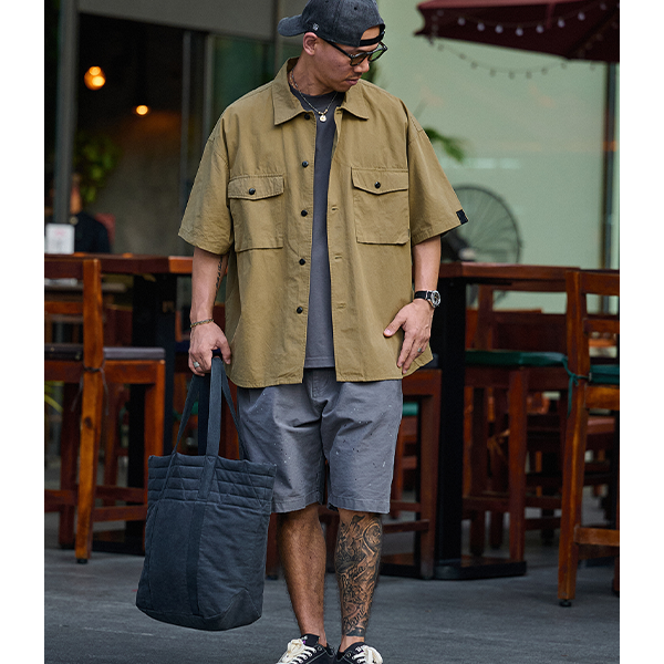 Front pocket design shirt E3055