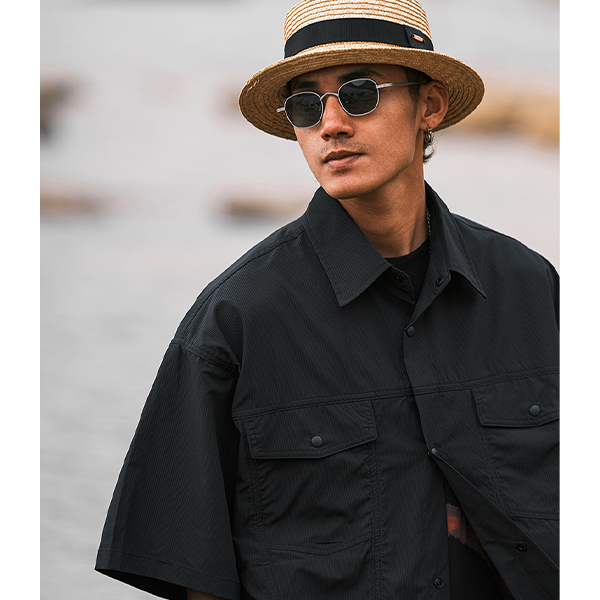 Front pocket design shirt E3058