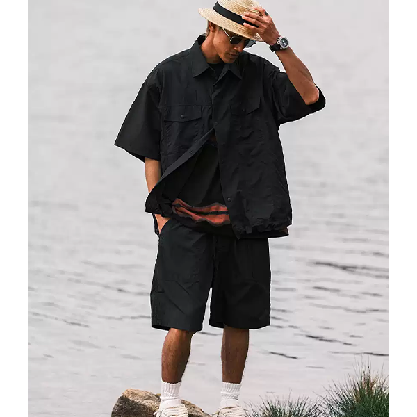 Front pocket design shirt E3058