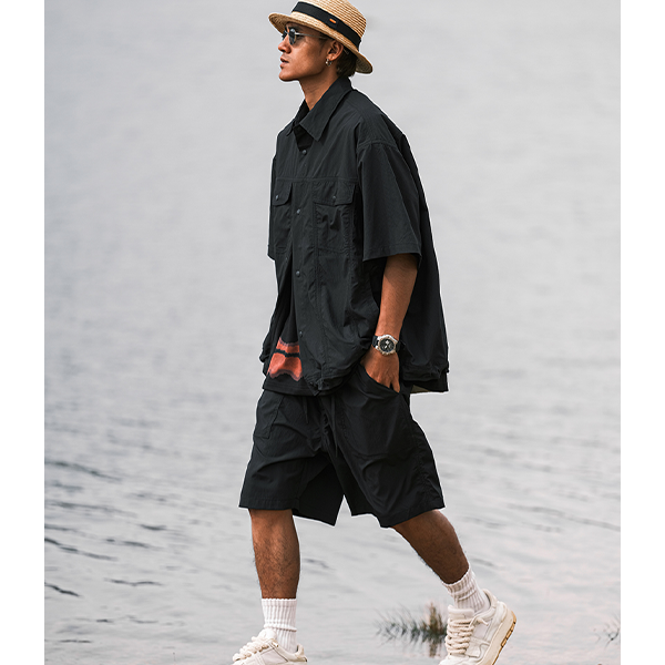 Front pocket design shirt E3058
