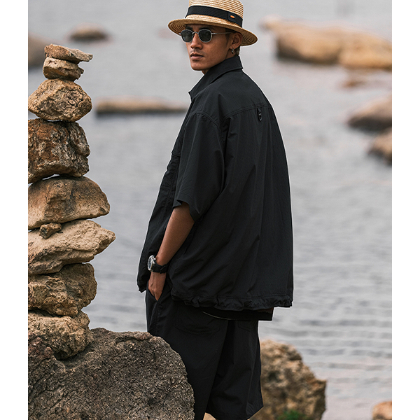 Front pocket design shirt E3058
