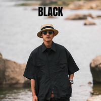 Front pocket design shirt E3058