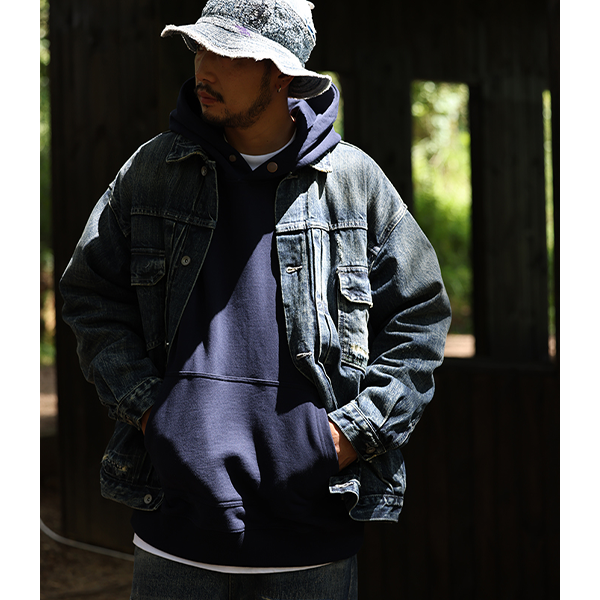 Front pocket design denim jacket E3077