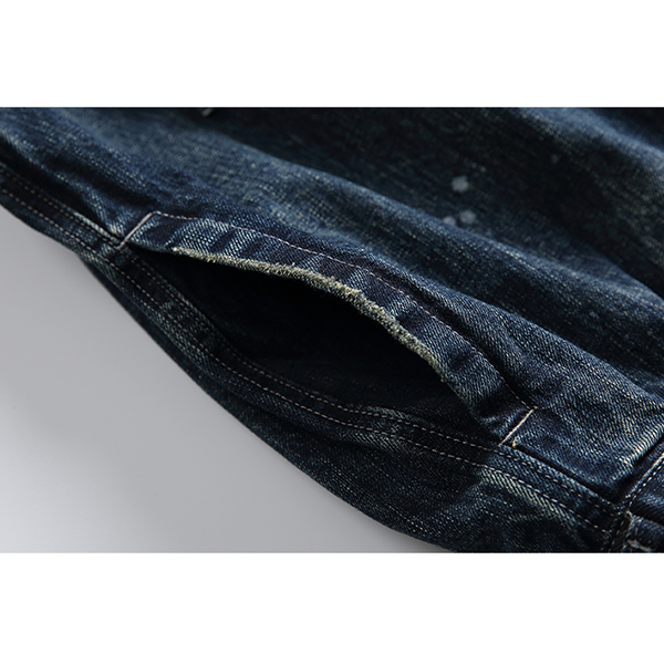 Front pocket design denim jacket E3077