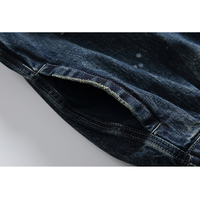 Front pocket design denim jacket E3077